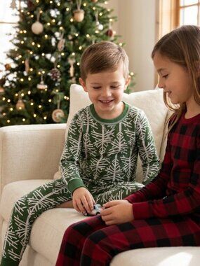 Pact Organic Cotton Holiday Pajama Sets for Kids